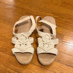 Naturalizer Cream Braided Sandals